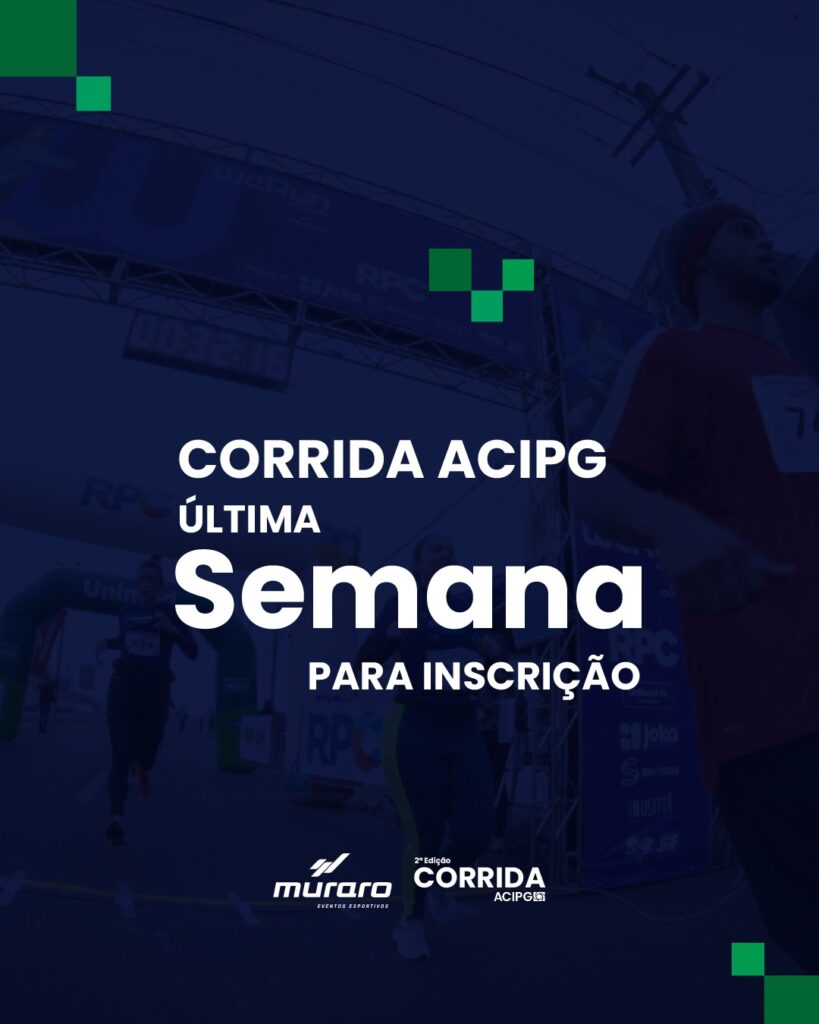 Os atletas que desejam participar da segunda edição da Corrida ACIPG tem os últimos dias para se inscrever.