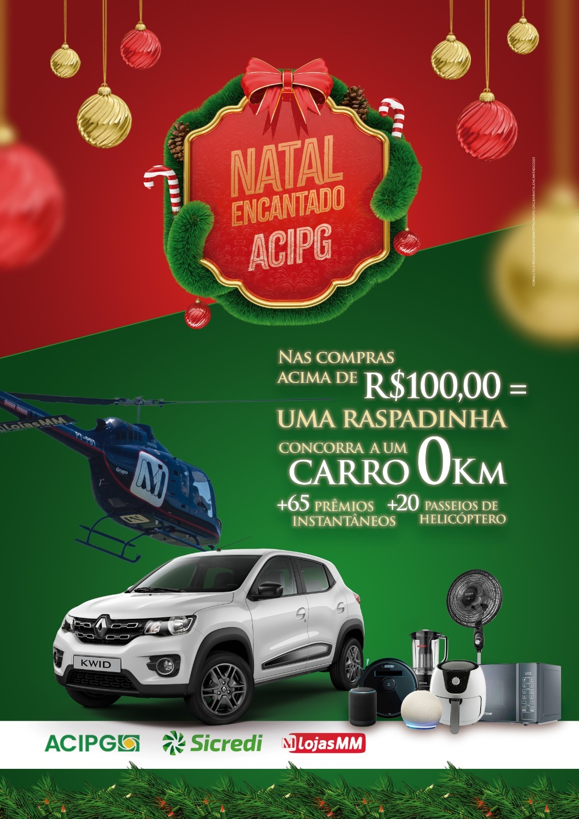 “Natal Encantado ACIPG” sorteia carro e muitos prêmios