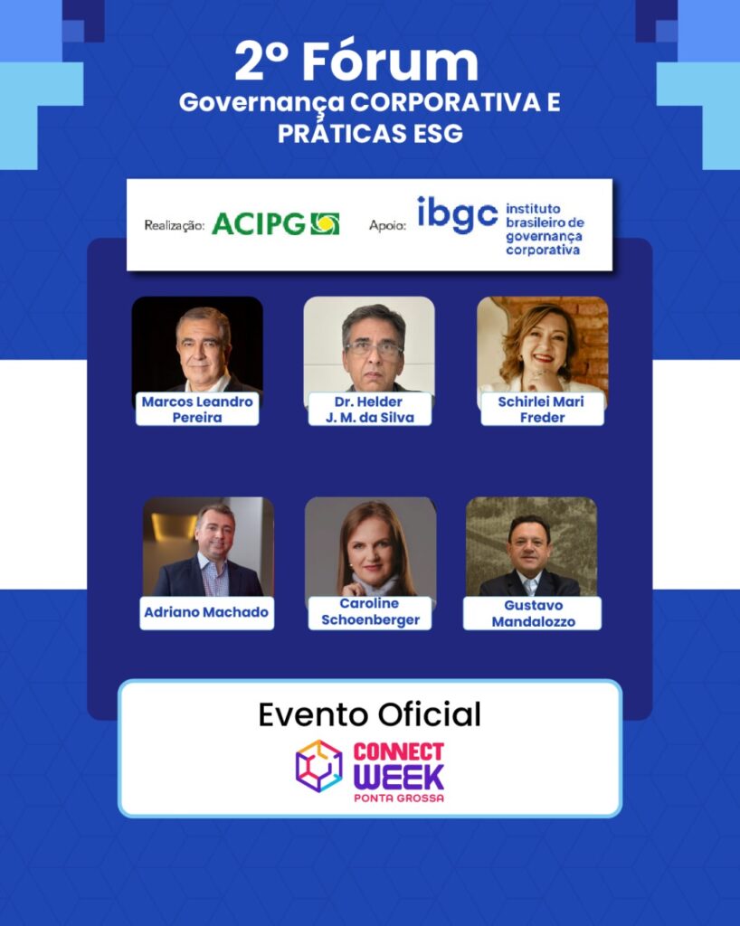 A Associação Comercial, Industrial e Empresarial de Ponta Grossa (ACIPG) promove, no próximo dia 13 de junho, o 2º Fórum de Governança Corporativa e Práticas ESG, um encontro estratégico para debater os caminhos da responsabilidade corporativa, sustentabilidade e criação de valor sustentáve
