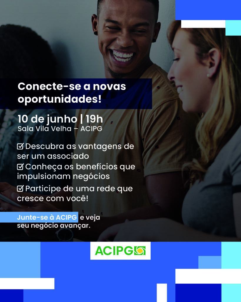 A Associação Comercial, Industrial e Empresarial de Ponta Grossa (ACIPG) convida empresários e empreendedores locais para o evento “Sensibilização sobre as Câmaras do Programa Associar”, que acontecerá no dia 10 de junho de 2025, às 19h, na sede da ACIPG.