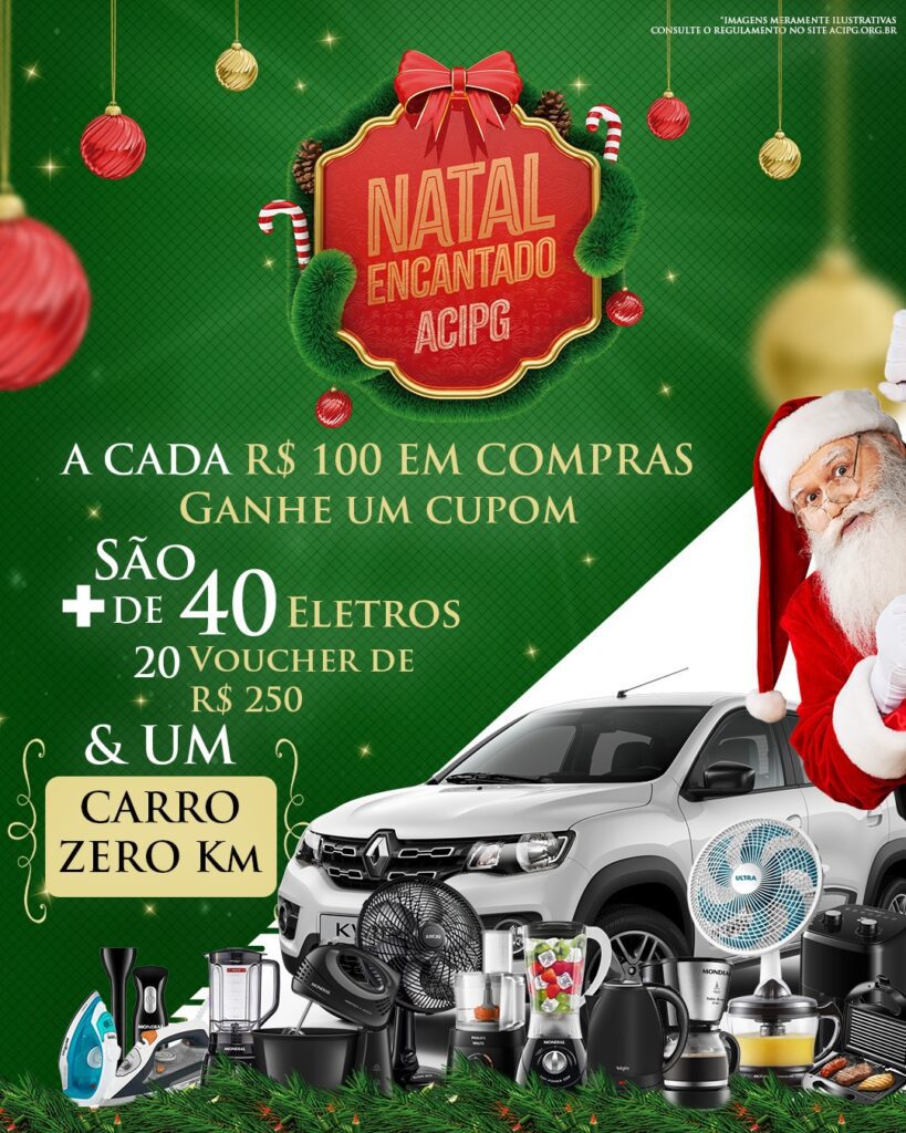 A Associação Comercial, Industrial e Empresarial de Ponta Grossa (ACIPG) dá início à edição deste ano da campanha "Natal Encantado", iniciativa tradicional que visa movimentar a economia local durante as festas de fim de ano. O lançamento oficial será no dia 29 de novembro, a partir das 14h, na sede da ACIPG, com programação especial que inclui a chegada do Papai Noel às 17h, apresentação de corais com músicas natalinas, expositores temáticos e atrações dedicadas às crianças.