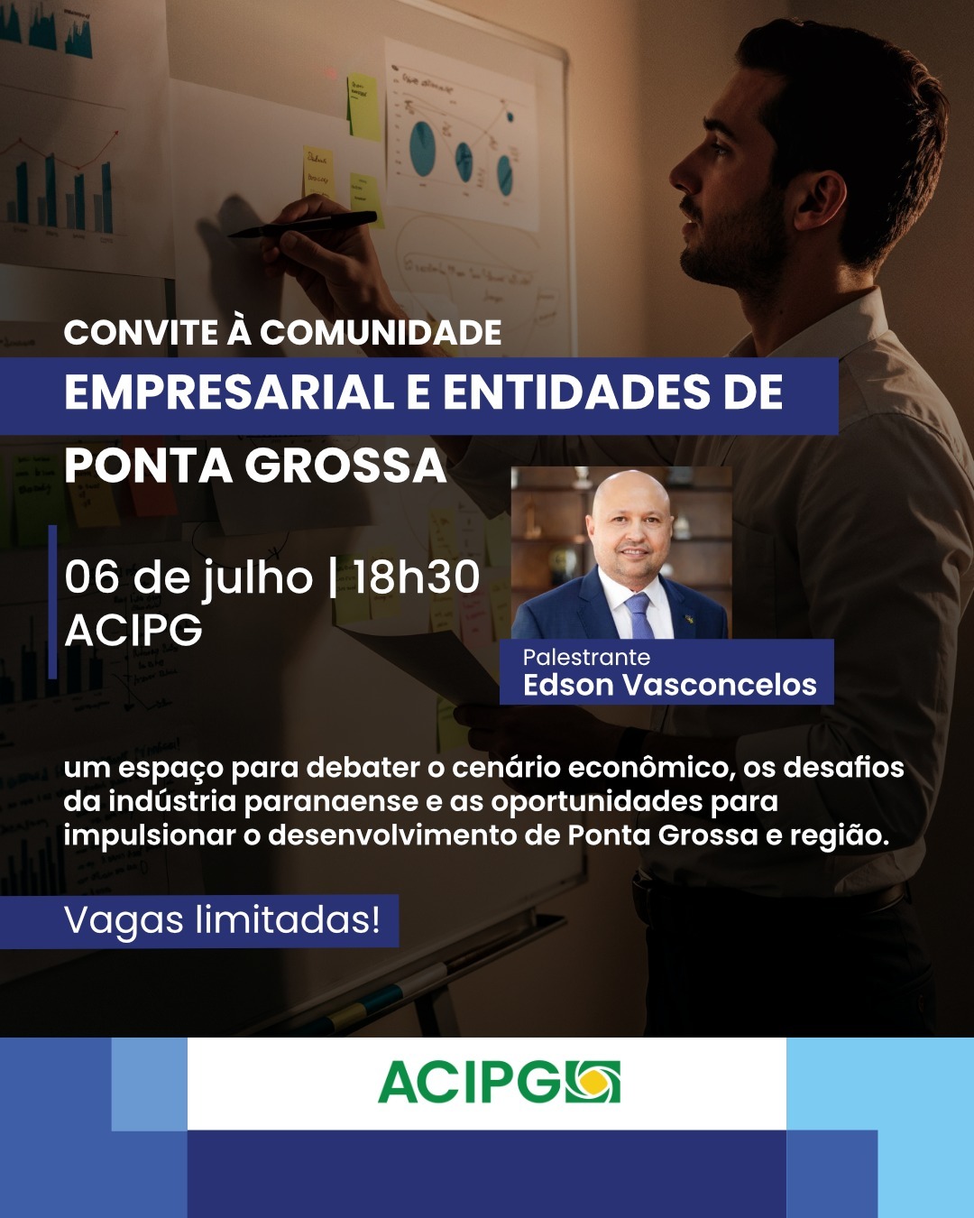ACIPG promove palestra com Edson Vasconcelos